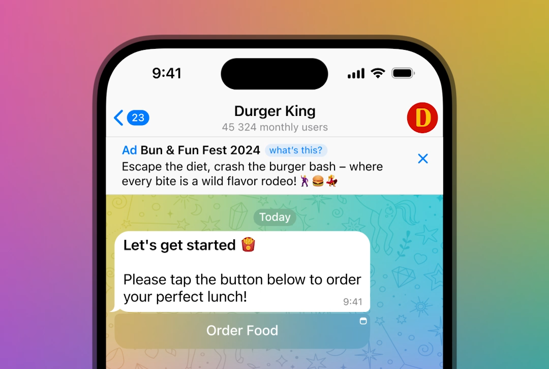 تبلیغات رسمی تلگرام 1